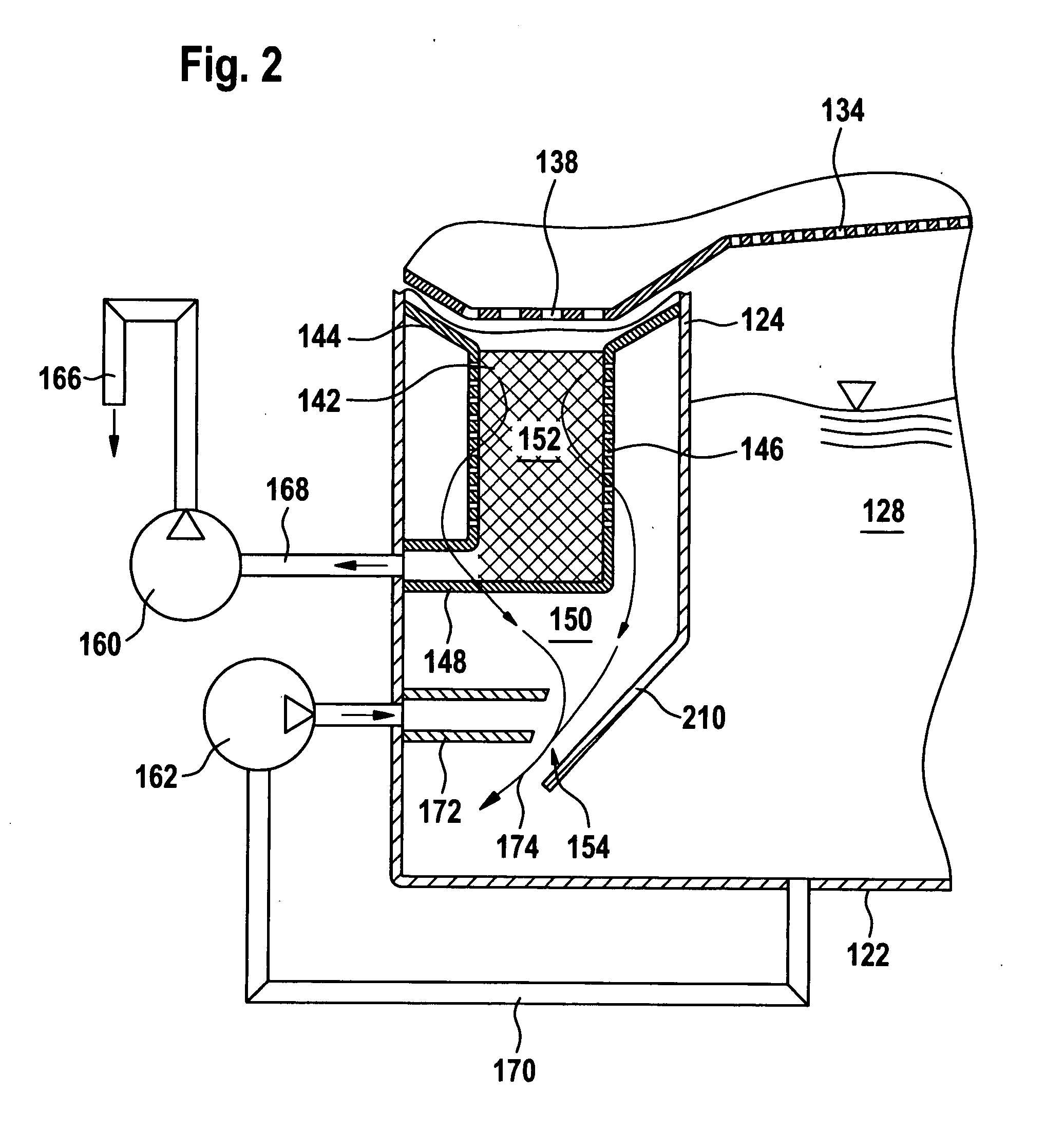 Multi-tank dishwasher comprising a backwash device