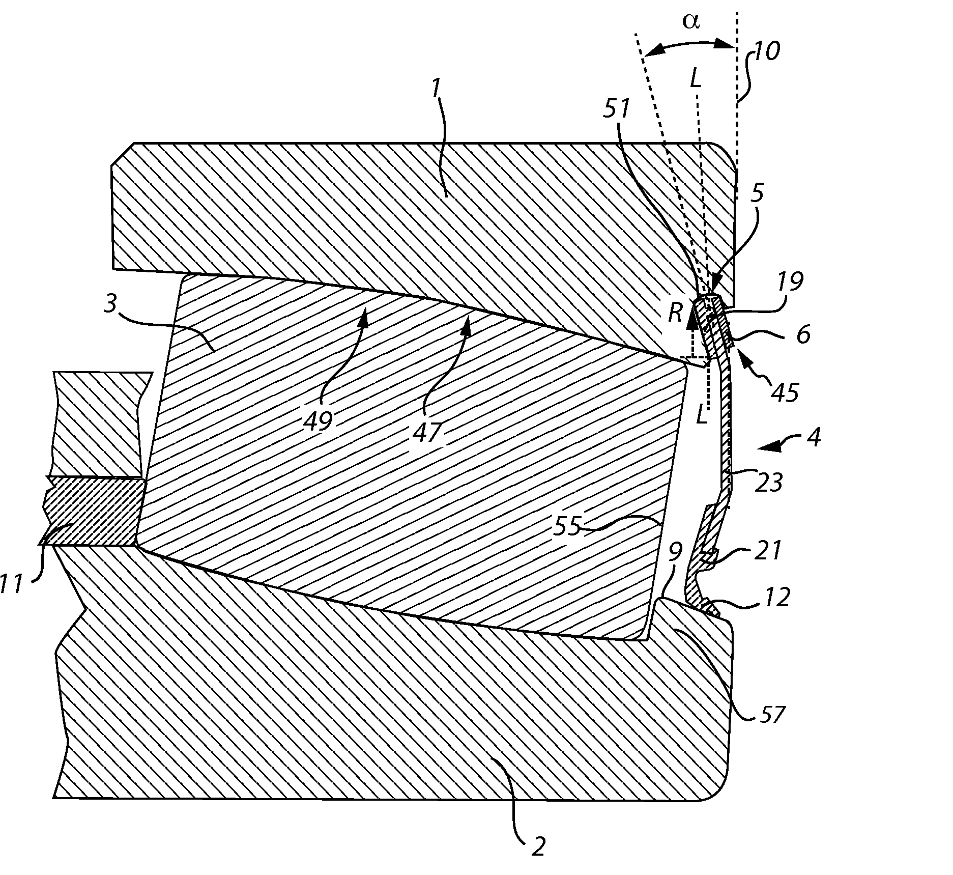 Large sealed self aligning roller bearing