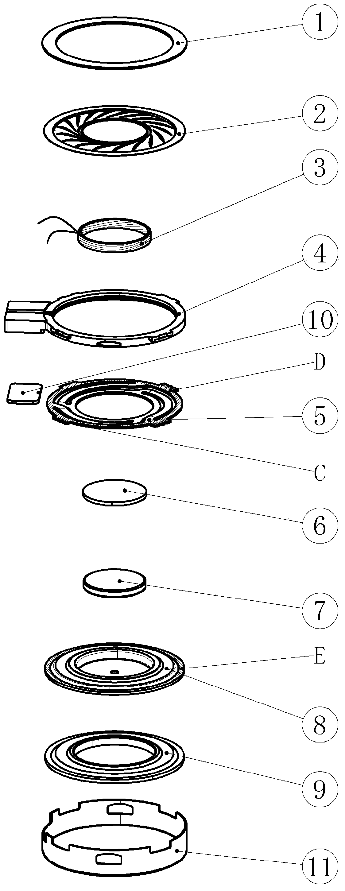 Load-resisting structure of multifunctional vibration actuator