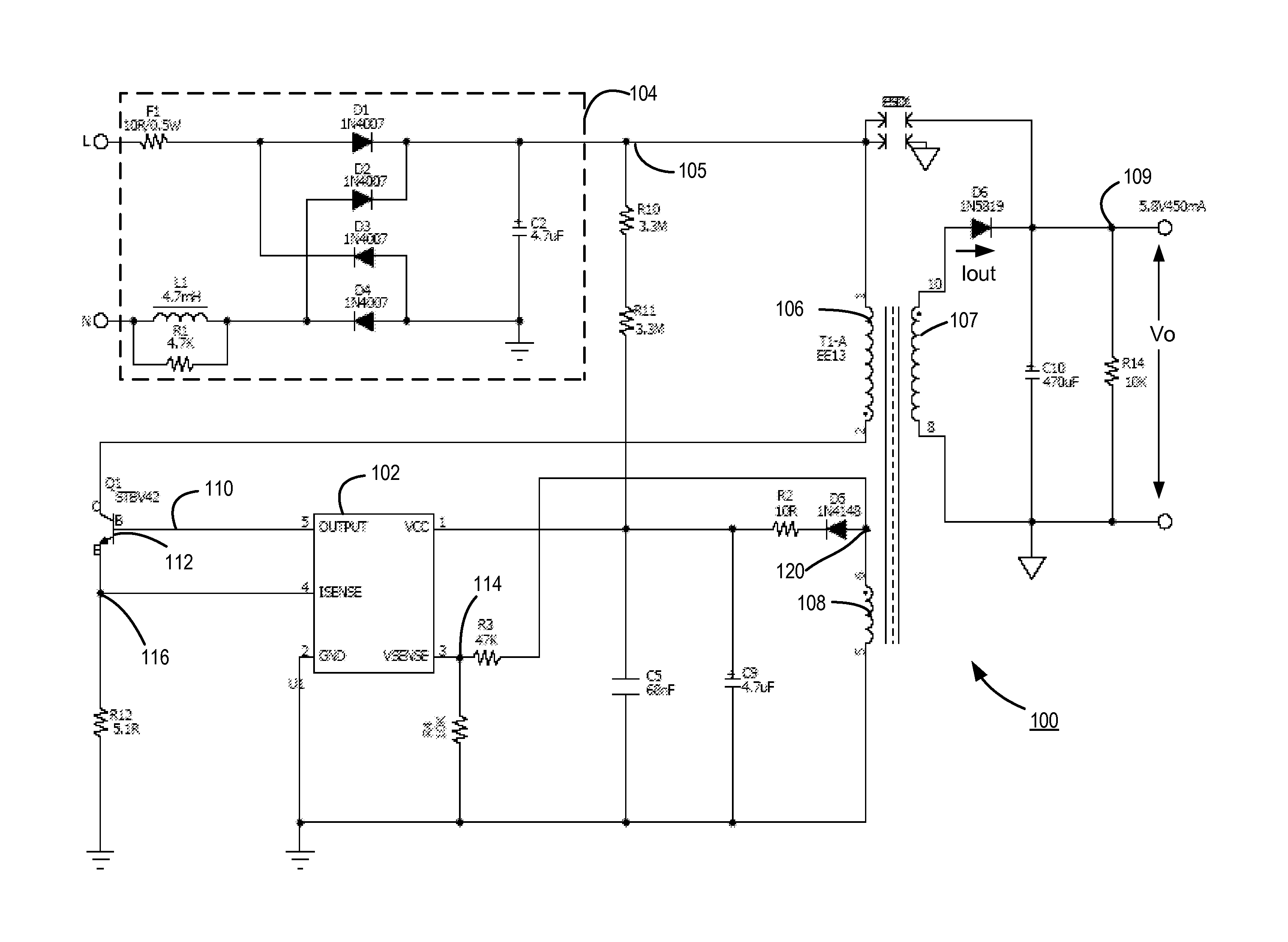 EMI frequency spreading method for switching power converter