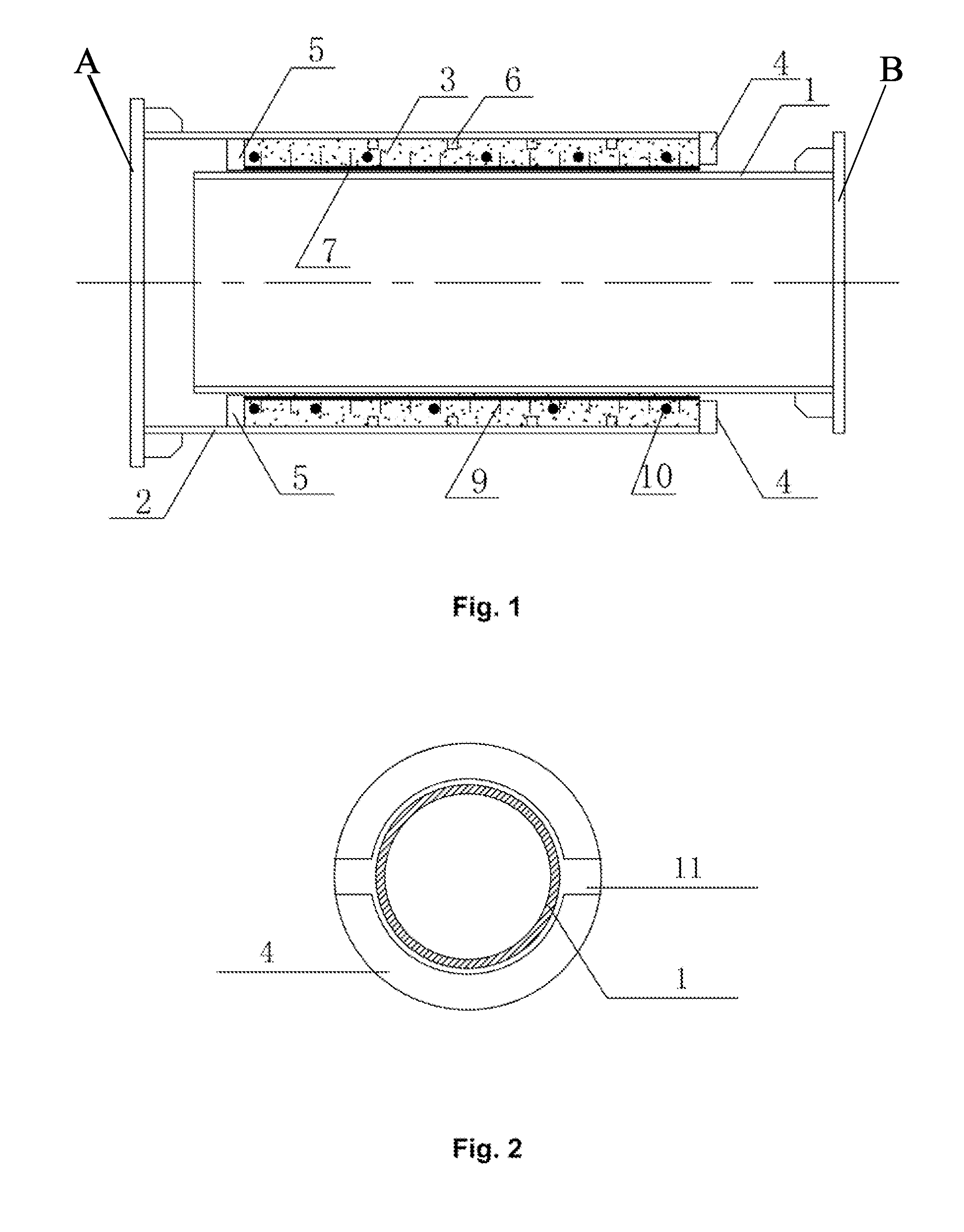 Grouted tubular energy-dissipation unit