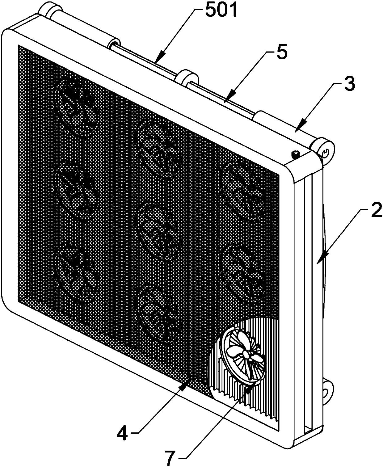 A high-efficiency heat dissipation back cover for computer