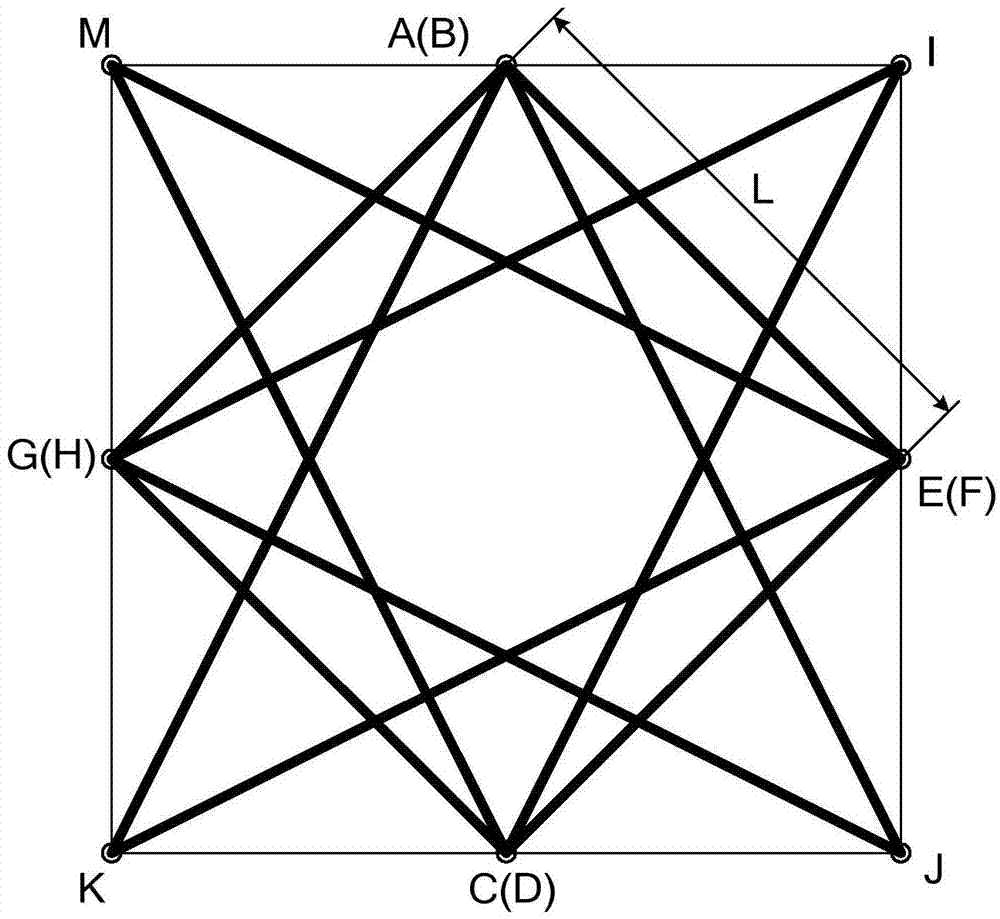 Quasi-cuboctahedron tensegrity structure