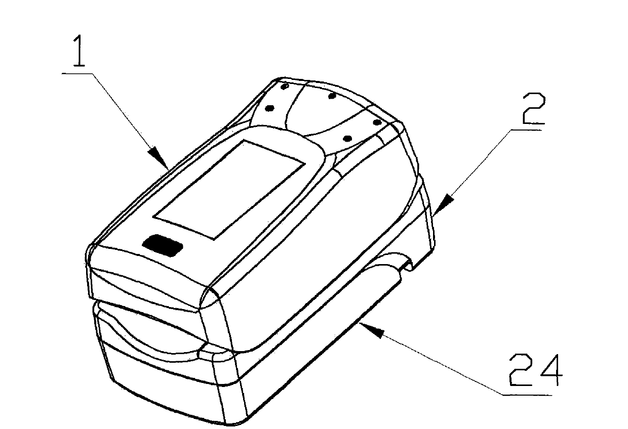 Device for measuring finger pulse blood oxygen