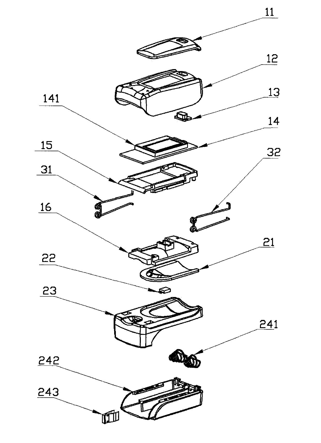 Device for measuring finger pulse blood oxygen