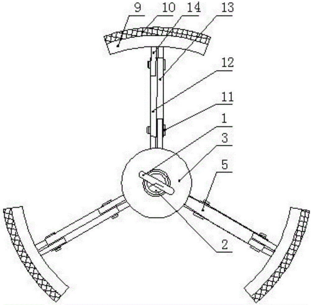 Clamp suitable for hoisting motor stators of different sizes