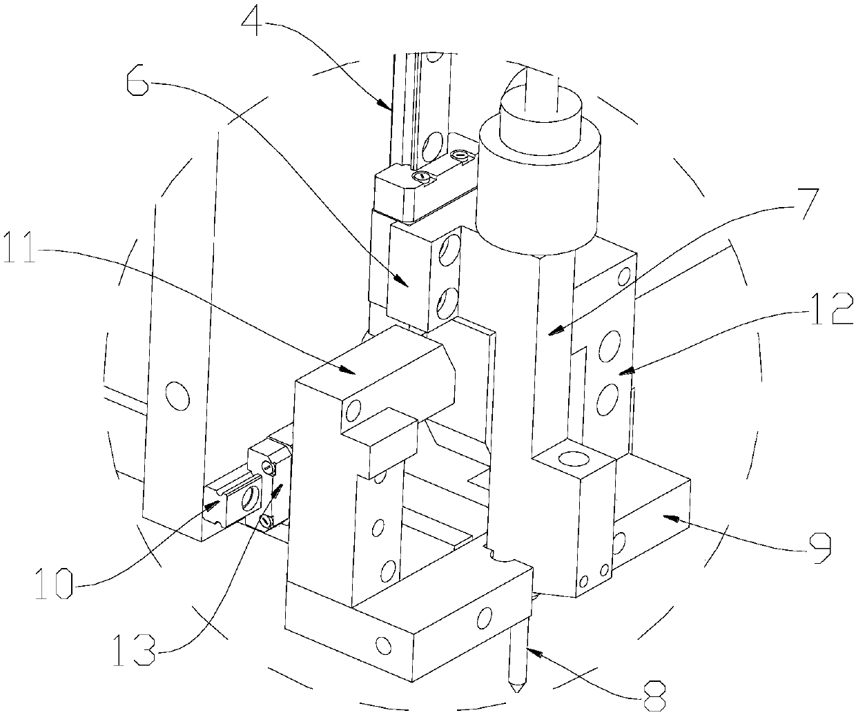 Automatic rivet feeding mechanism