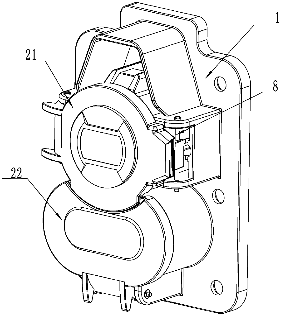 Protective structure for elastic cover of US standard charging socket