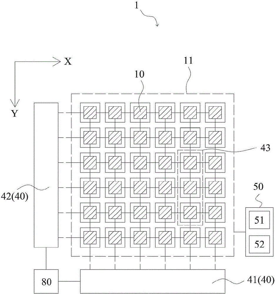 Finger detection element and detection method for fingerprint sensing integrated circuit