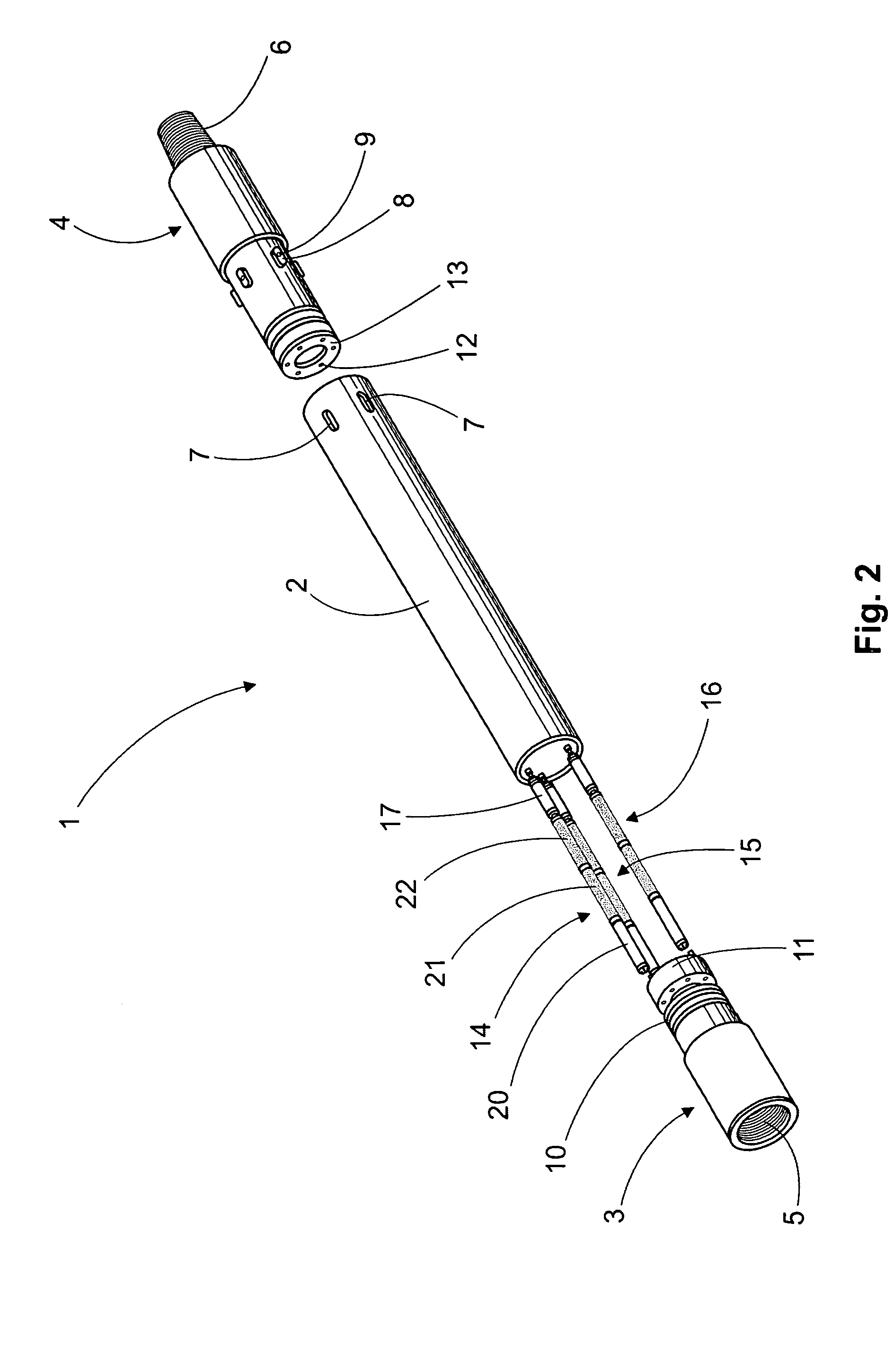 Device for generating electrical energy from a vibrating tool