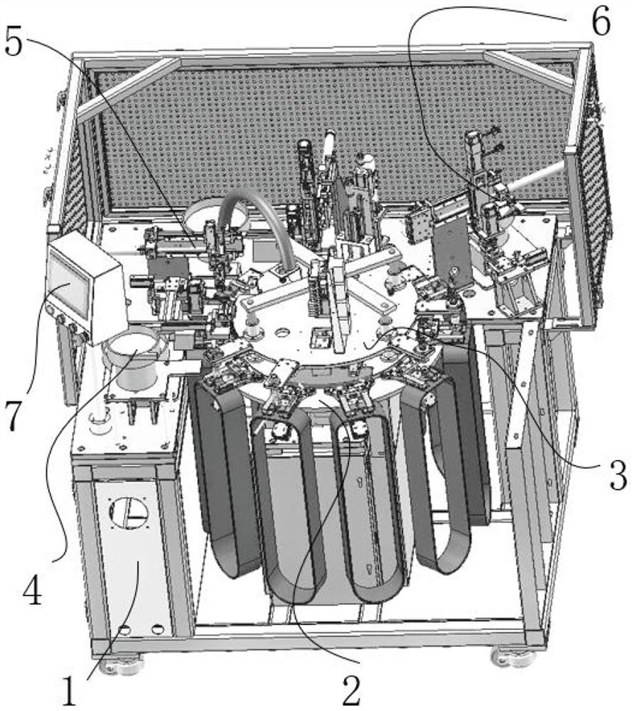 An automatic assembly machine for tire inner tube parts