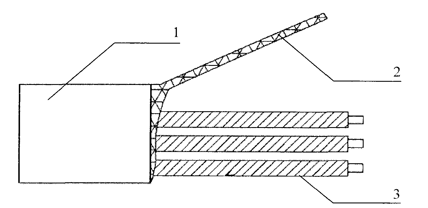 Shielded wire with lead wire and treatment process thereof