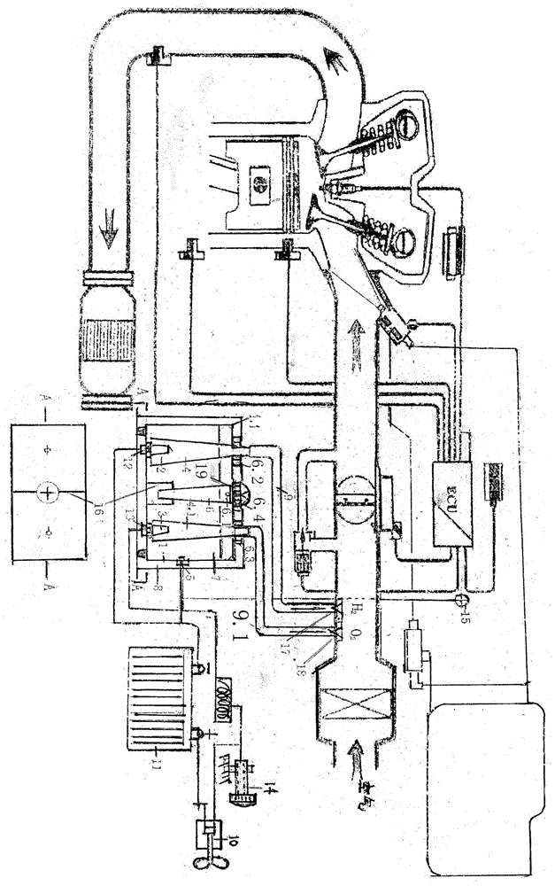 Independent auxiliary complete combustion device for internal combustion engine