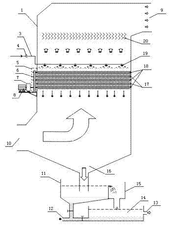 Spraying rotating brush dust collecting device