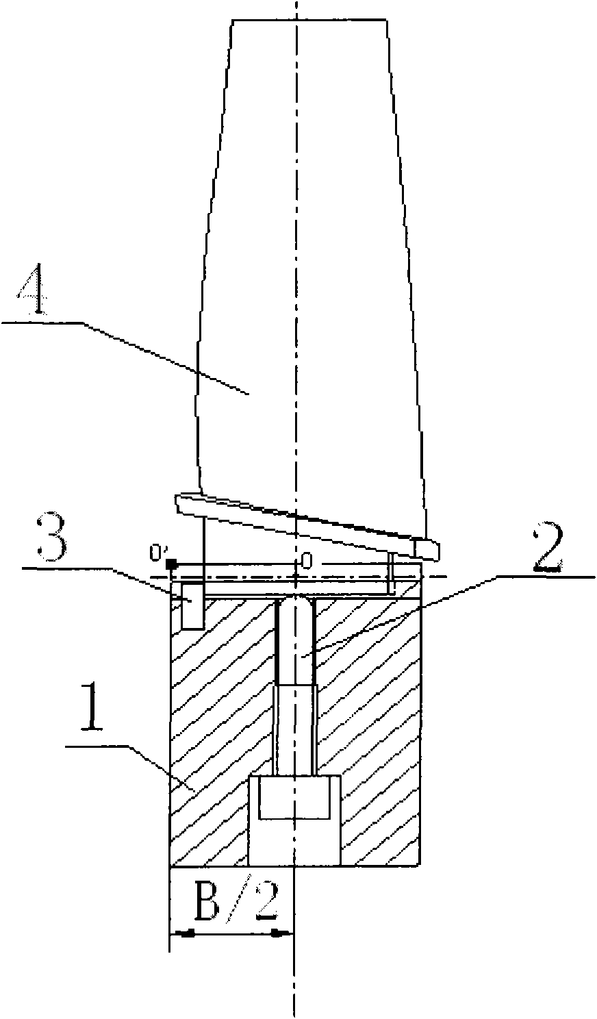 Fixture for three-coordinate measuring machine of blade and method for establishing measuring coordinate system