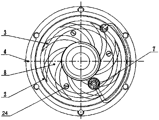 Rotor end surface temperature measuring device of traction molecular pump