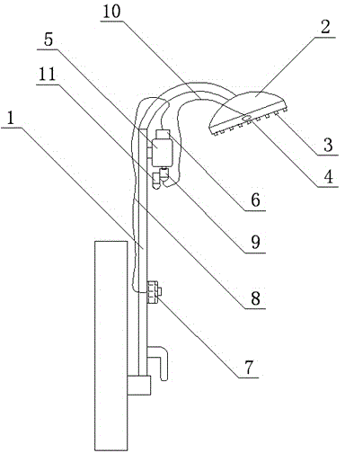 Showering device with inductive function