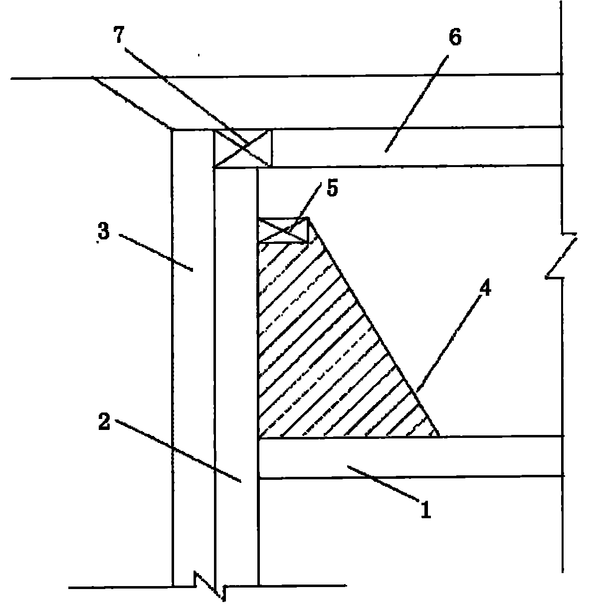 Method for changing support of foundation pit enclosing rib plates