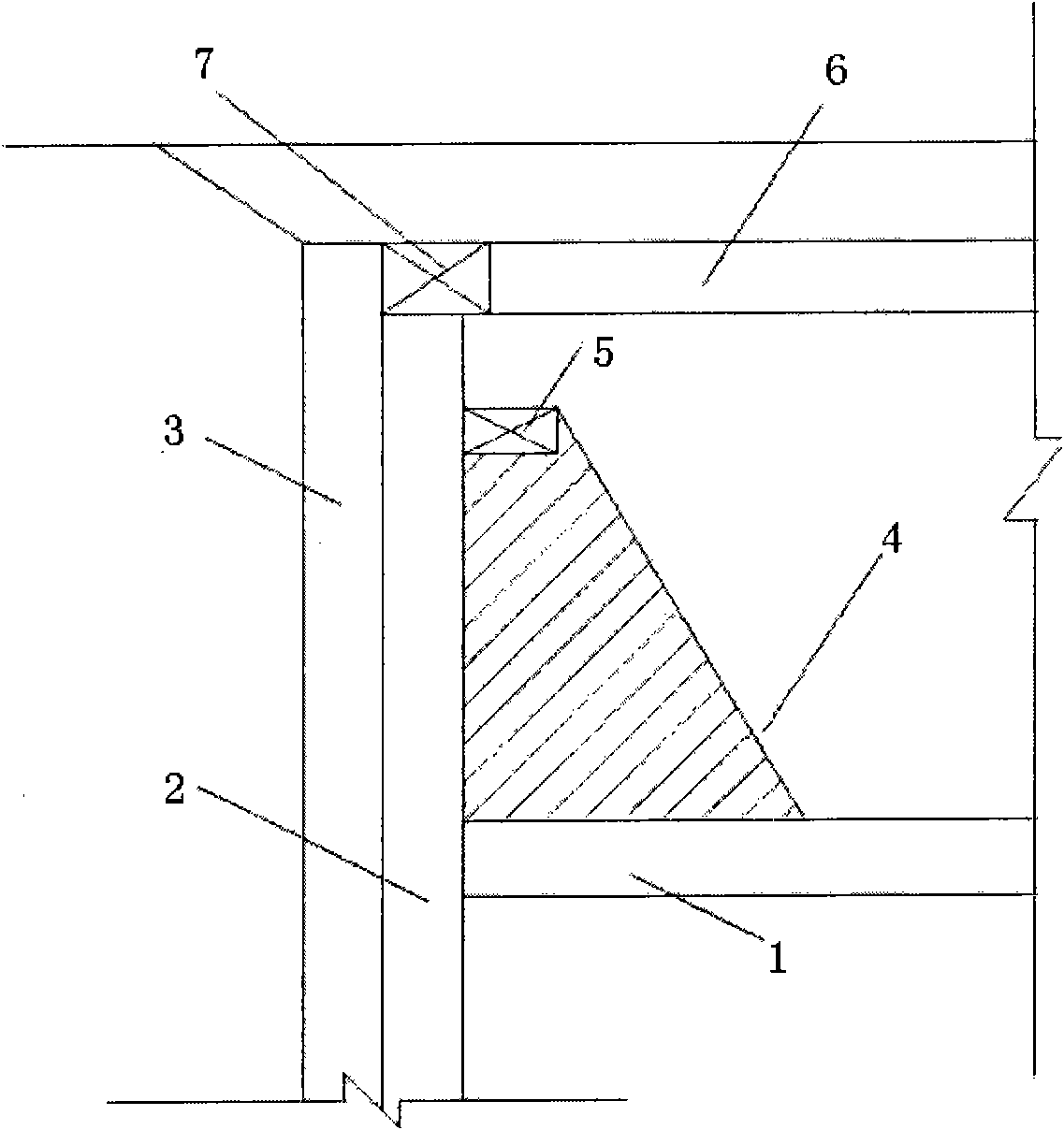 Method for changing support of foundation pit enclosing rib plates