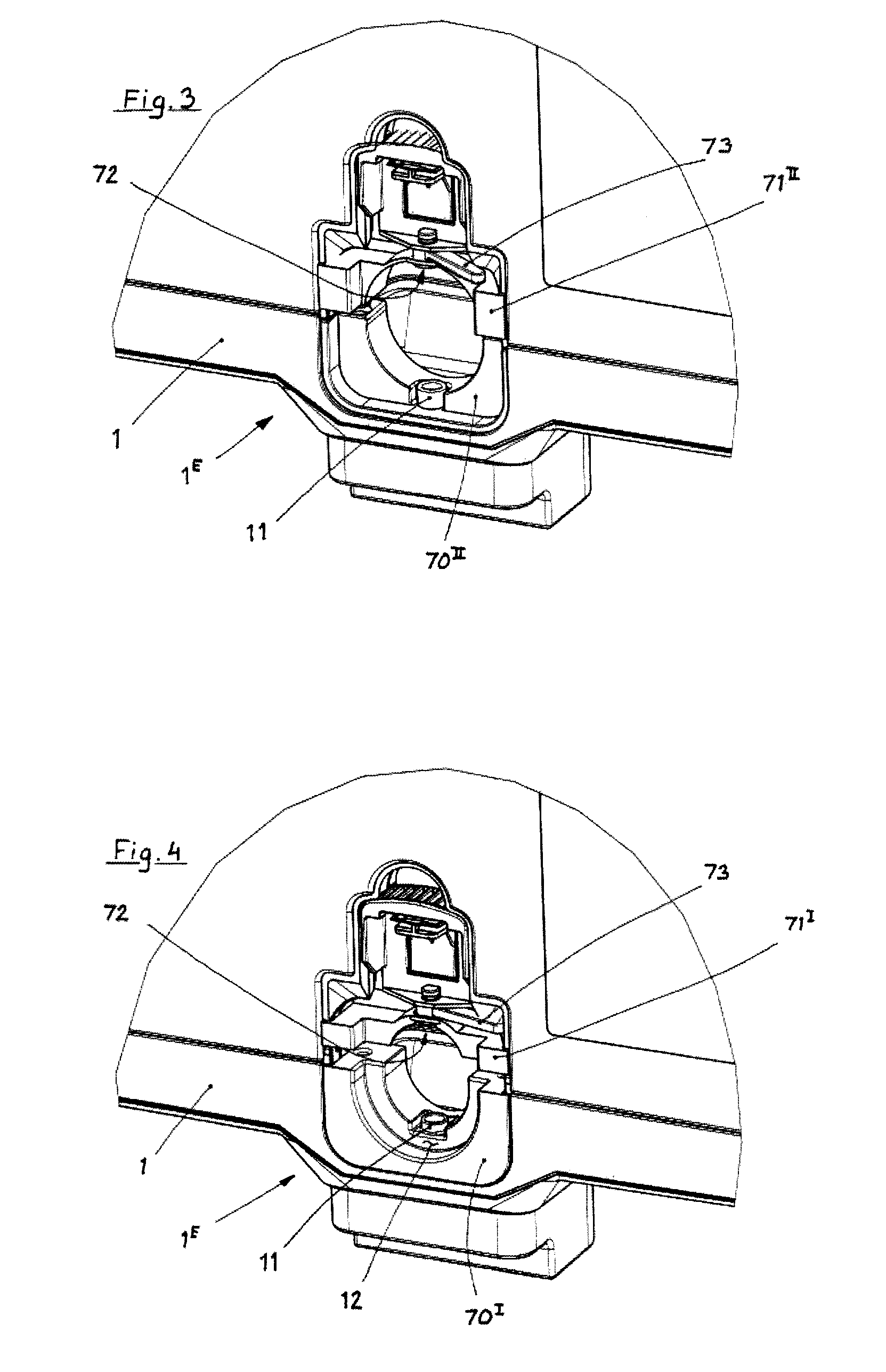 Valve assembly intended for use together with a pallet container and a liner