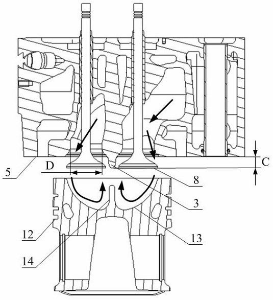 Combustion chamber and gas engine