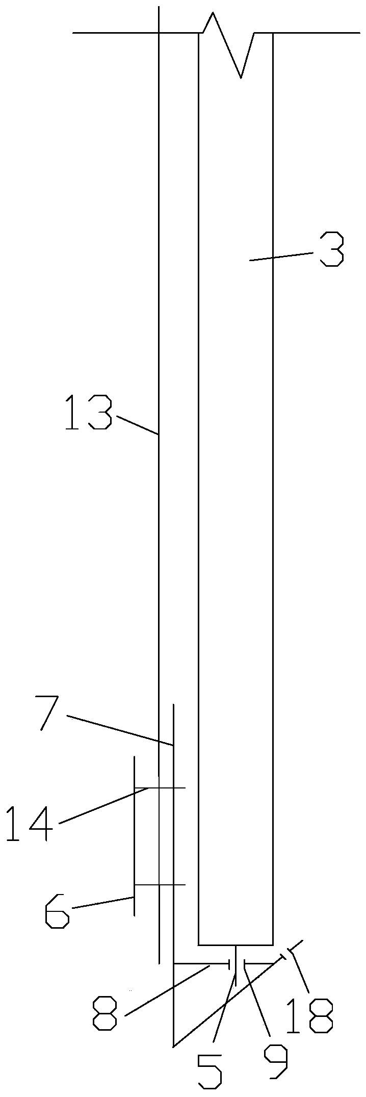 Underground vertical installation method of hdpe geomembrane