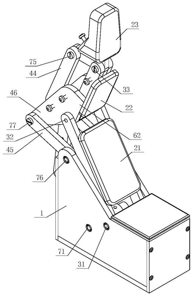 Differential parallel connecting rod linear parallel-clamping double-finger-section self-adaptive robot finger device