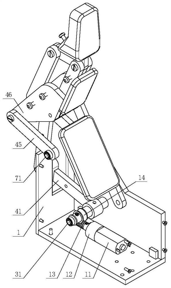 Differential parallel connecting rod linear parallel-clamping double-finger-section self-adaptive robot finger device