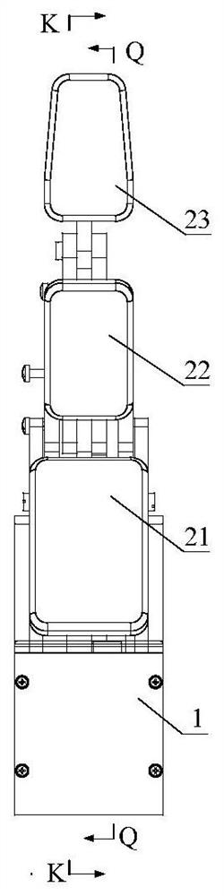 Differential parallel connecting rod linear parallel-clamping double-finger-section self-adaptive robot finger device