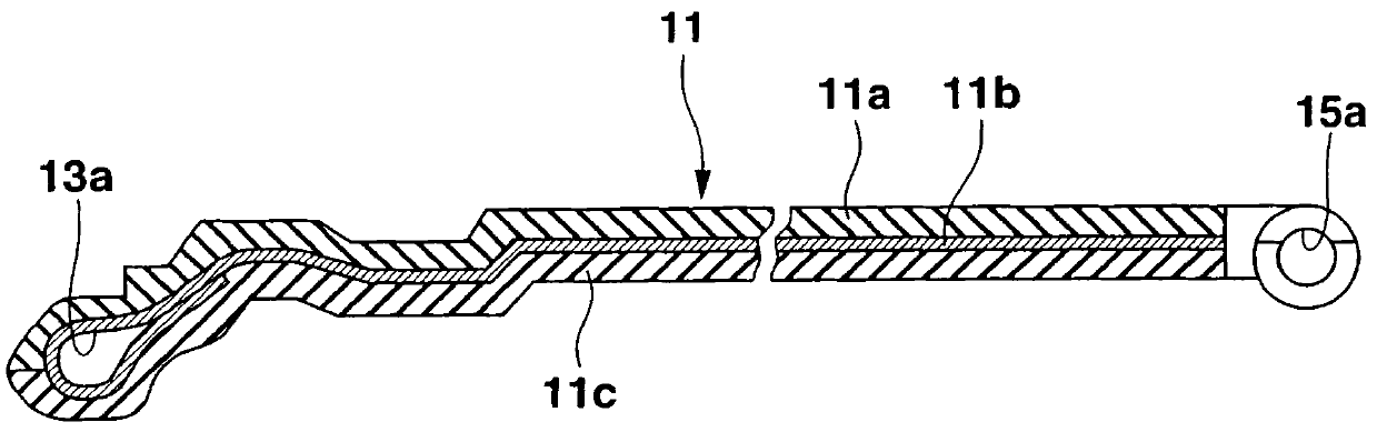 Band, wristwatch with the band and method of making the band