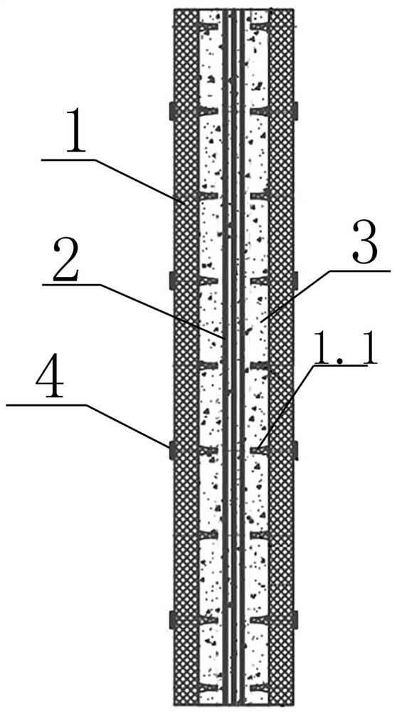 Pre-restrained bamboo pipe combined component, joint structure and construction method