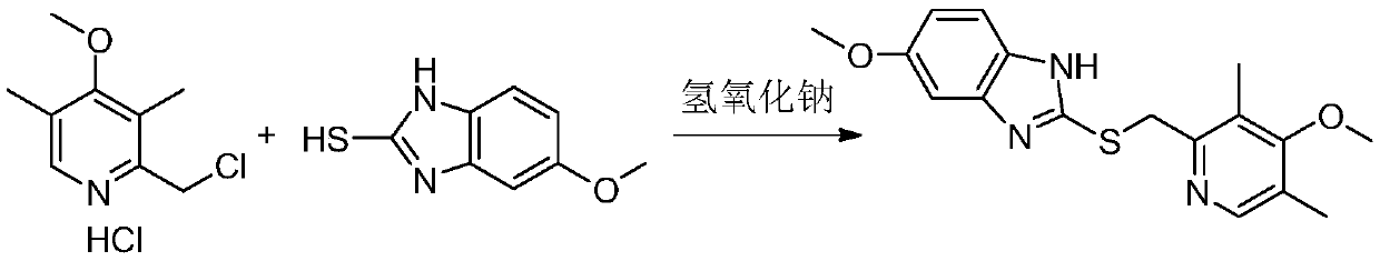 Preparation method of esomeprazole sodium thioether intermediate