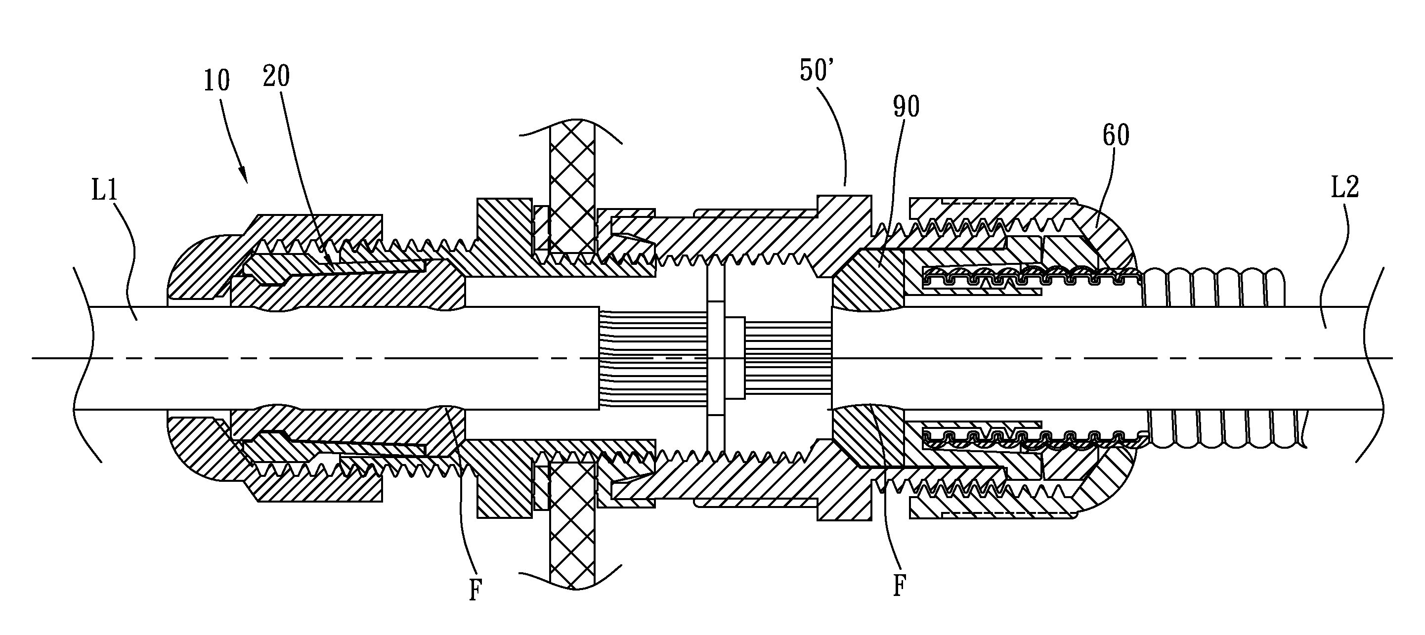 Fastening Device for Cable and Wave Hose