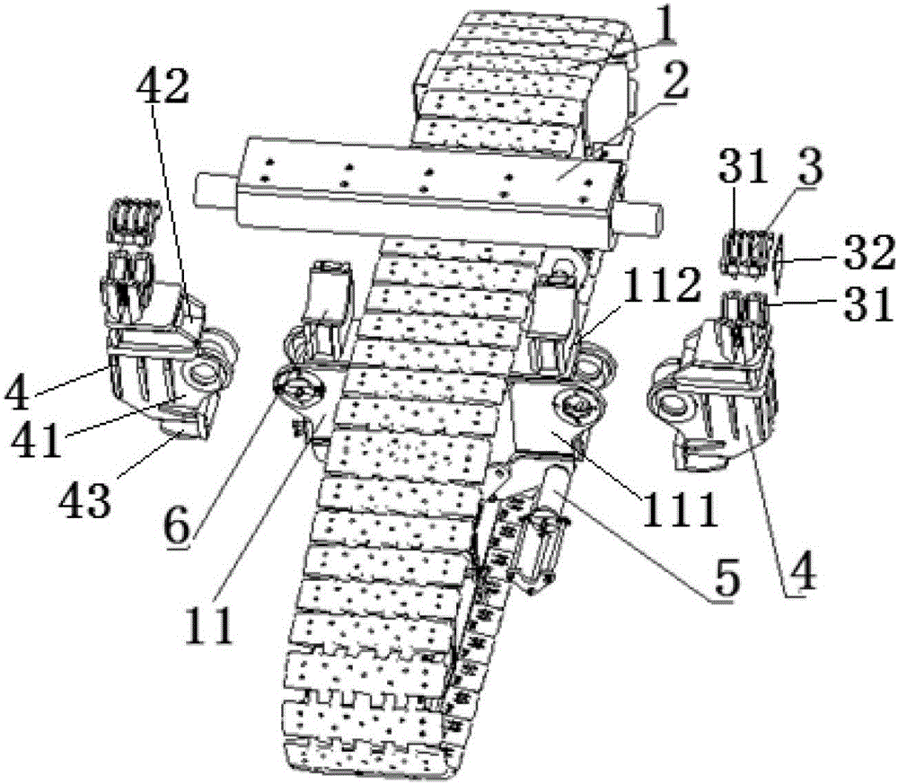 A crawler frame structure