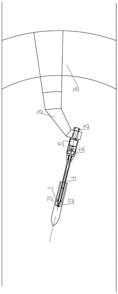 High-speed wind tunnel free rock test device