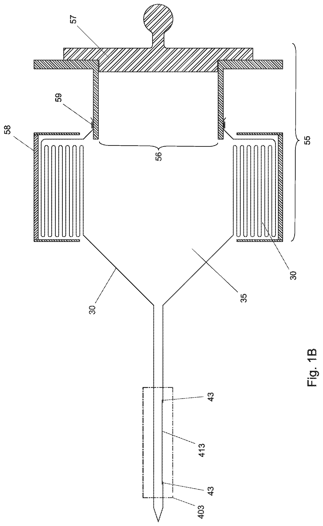 Method and device for creating an environmentally sealed connection between two regions