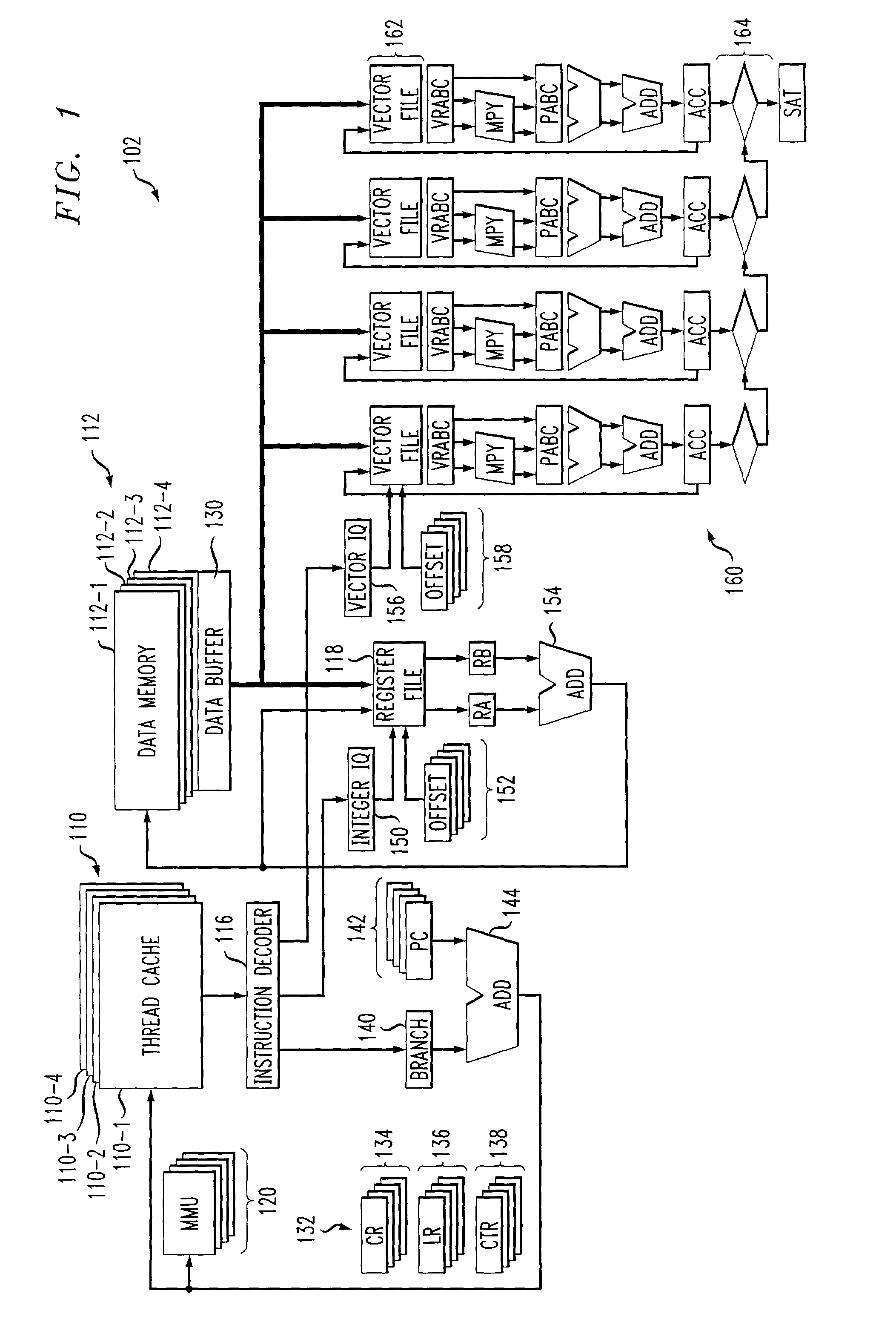 Multithreaded processor with efficient processing for convergence device applications