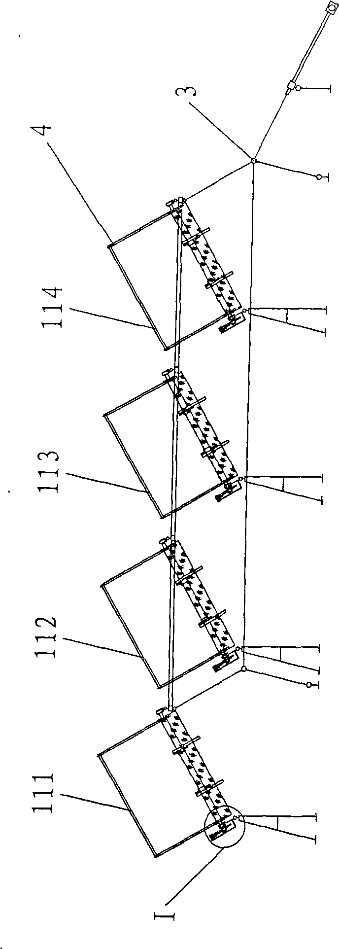 Autotracking link gear of solar concentrating photovoltaic power generation array