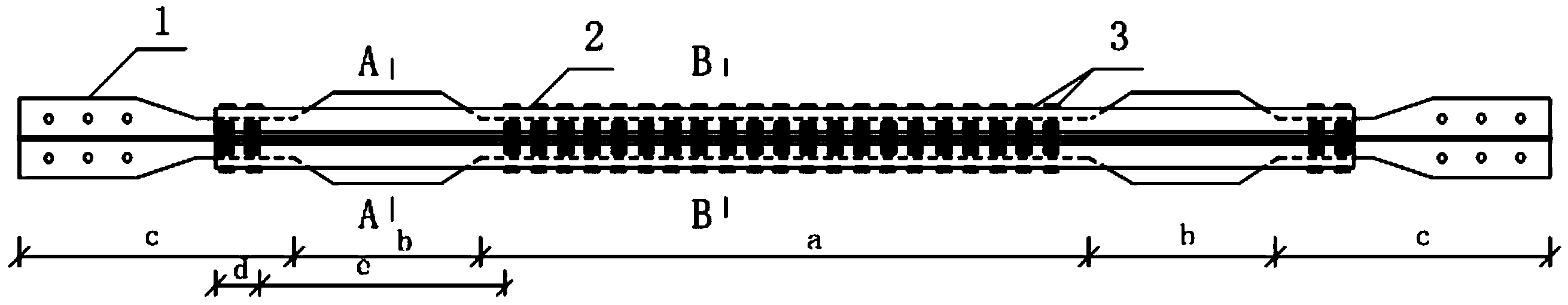 Four-steel-tube externally-attached decoration plate type cross-shaped variable-cross-section steel core energy dissipation limiting anti-buckling supporting member