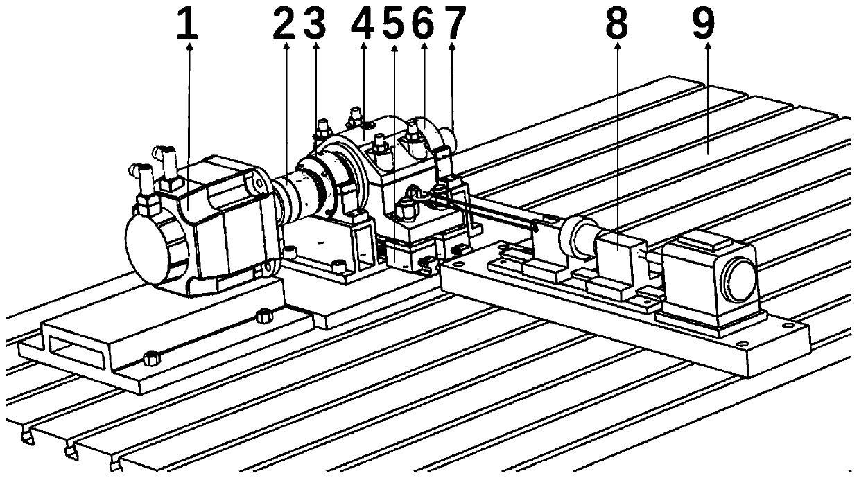 Radial sliding bearing bush temperature field and pressure field test platform and measurement method