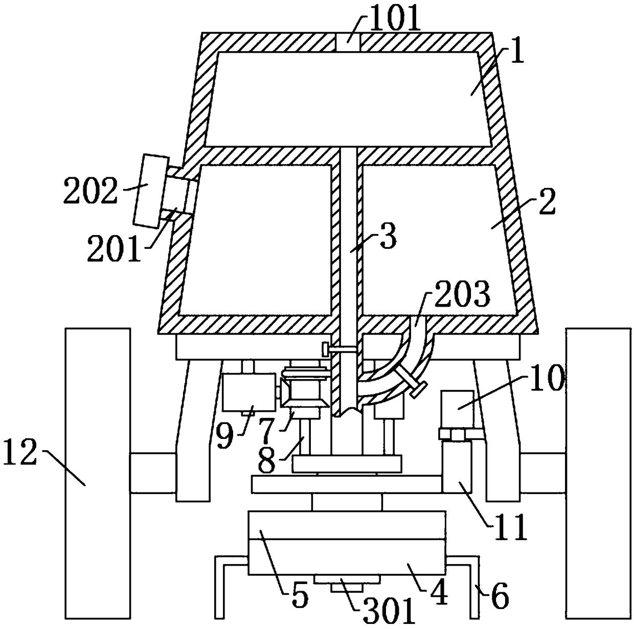 Sowing and earth-covering apparatus for vegetable plantation