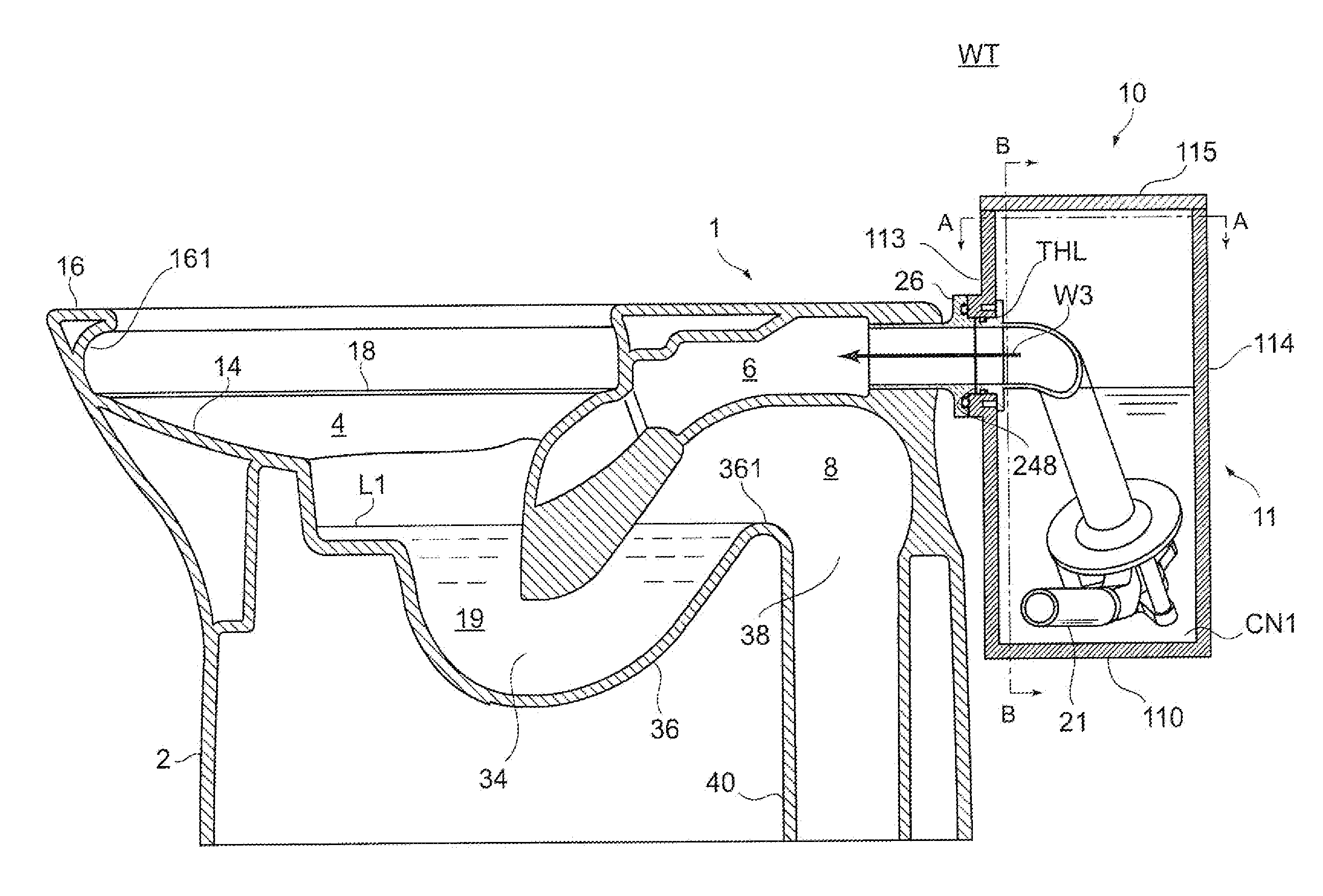 Flush toilet device