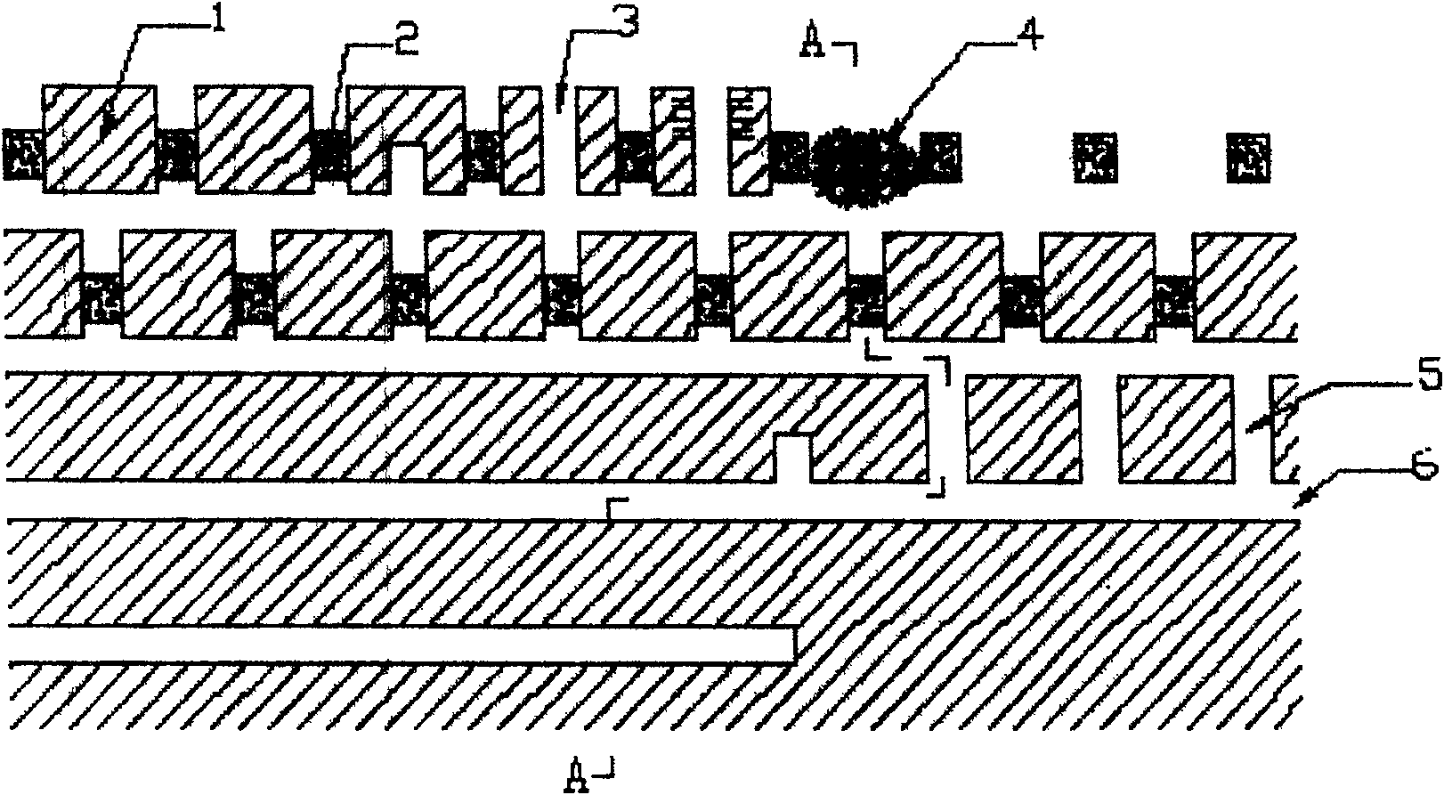 Concrete pole top protection mining method