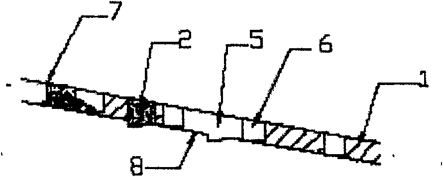 Concrete pole top protection mining method