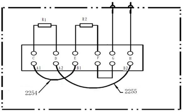 Temperature sensing cable fireproof detection device for converter of high-speed motor train unit