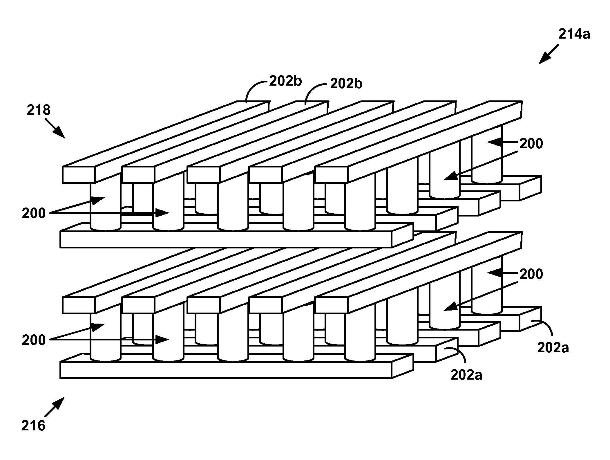 Multi-level memory arrays with memory cells that employ bipolar storage elements and methods of forming the same