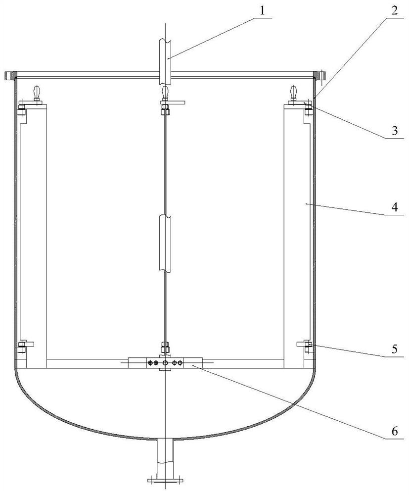 Baffle device capable of rotatably positioning stirring type reaction tank