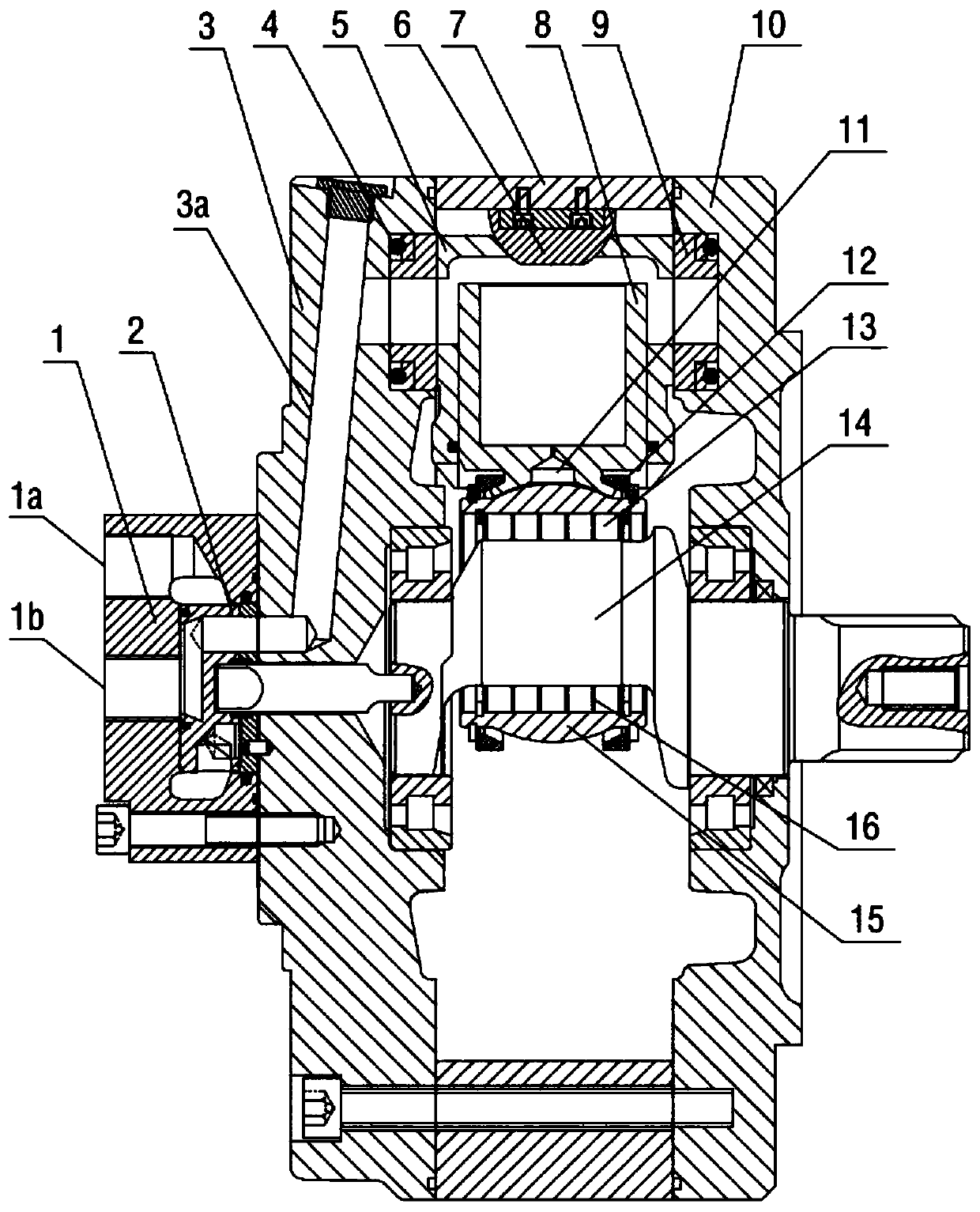 Novel oscillating cylinder mechanism for hydraulic motor