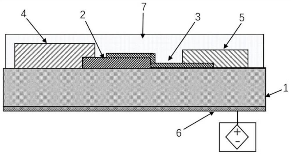 Gallium oxide-two-dimensional P-type Van der Waals tunneling transistor, dual-band photoelectric detector and preparation method