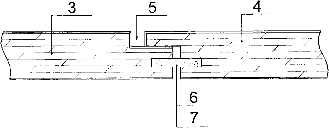 Wood veneer joint interface structure